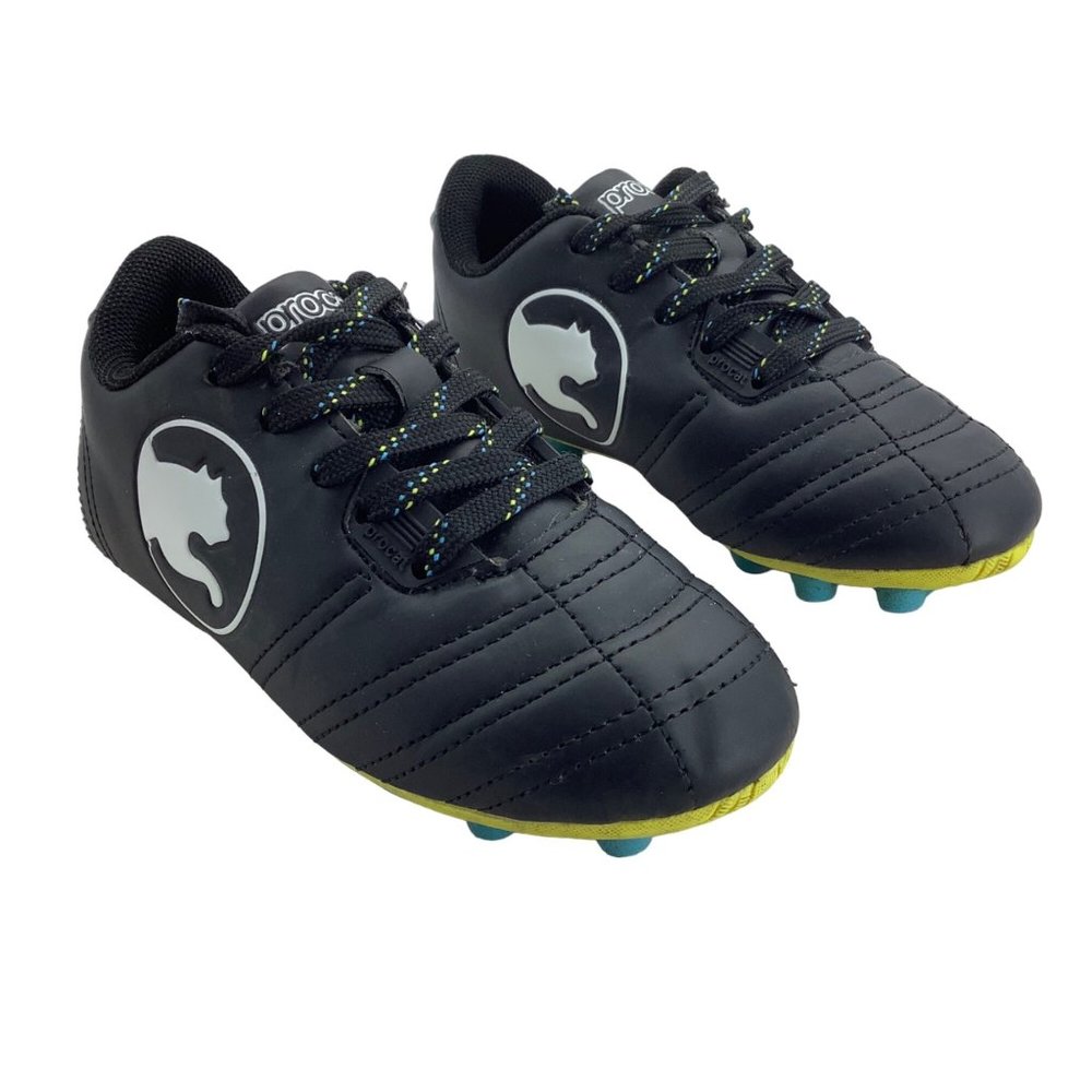 Procat Pits Soccer Cleats Shoes Unisex Kids 11 Black White Yellow pcts11-0648-00